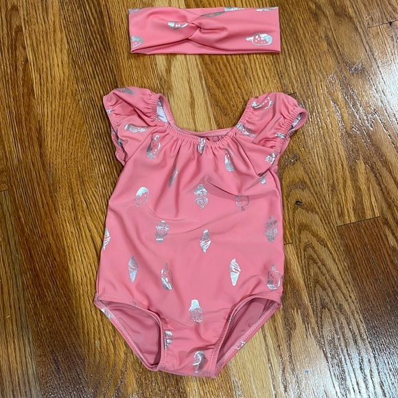 Baby girl Bathing Suit First Impressions 12 Months LIKE NEW - Picture 1 of 7